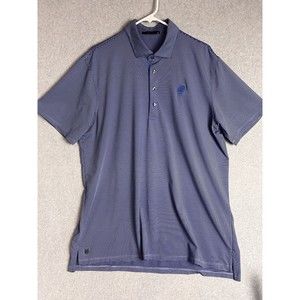Greyson Polo Shirt Mens Size XL Purple Pinstriped Stretch Performance Knit Golf